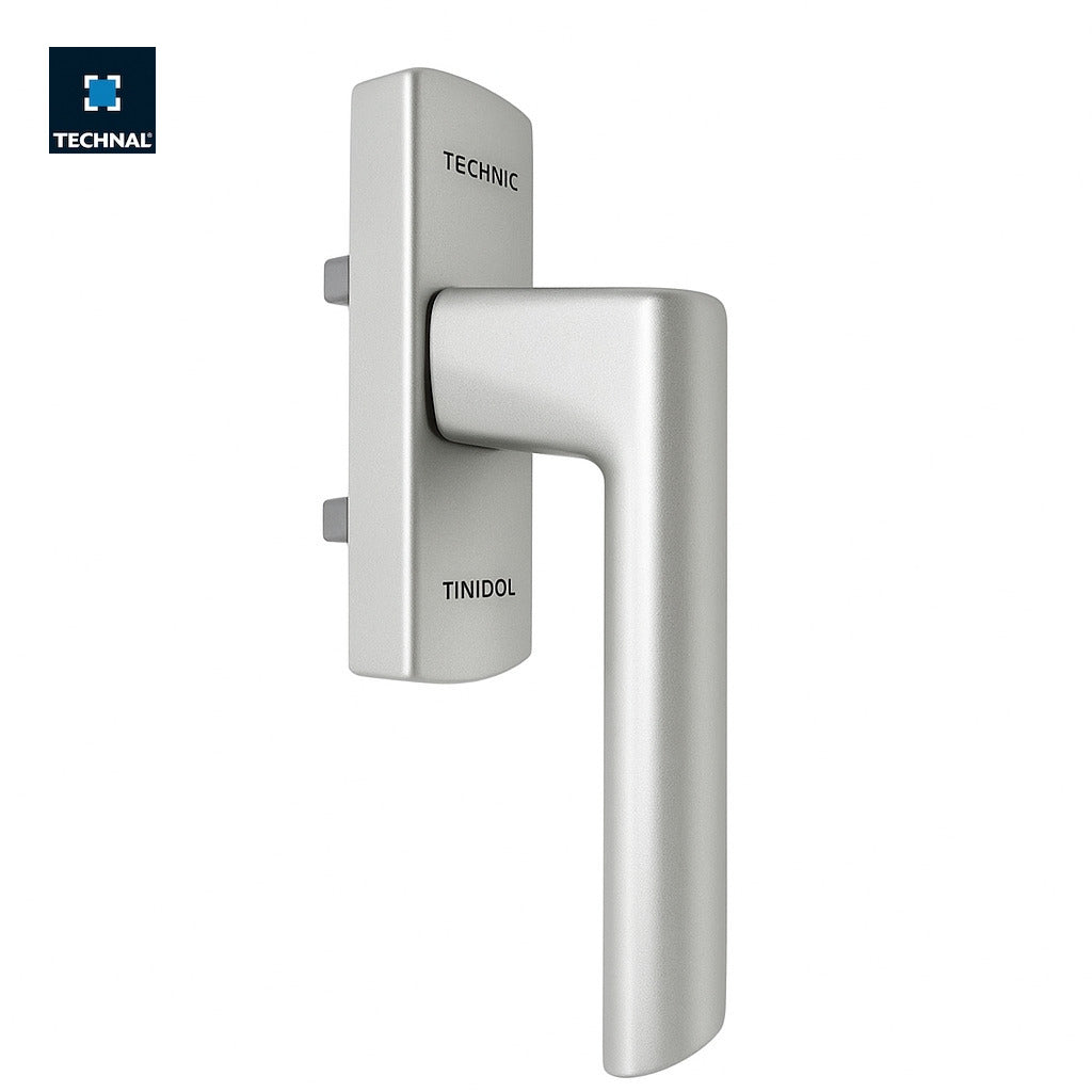 Straight casement handle TECHNAL TKF801 silver, Saphir FX