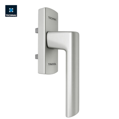 Straight casement handle TECHNAL TKF801 silver, Saphir FX