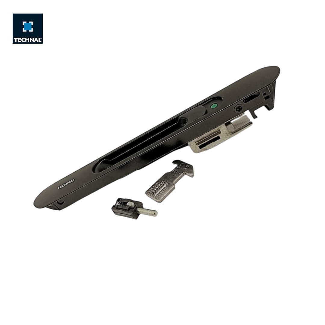 Simple lock TECHNAL TKG001 black, sliding Saphir GX/GXi