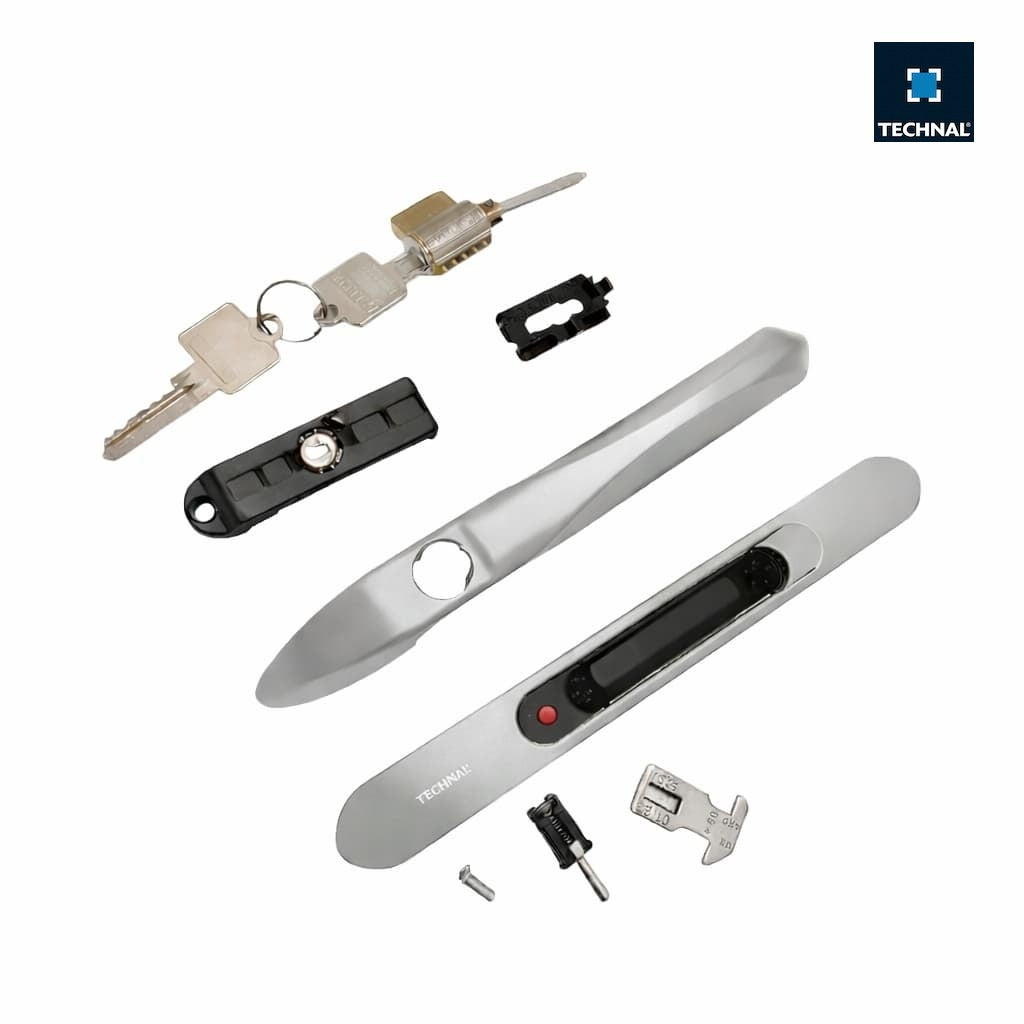 Lockable pull handle TECHNAL TKG004 silver, Saphir GX GXi