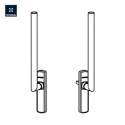 Double lift slide handle set TECHNAL TKG812, Galene GTi aluminium