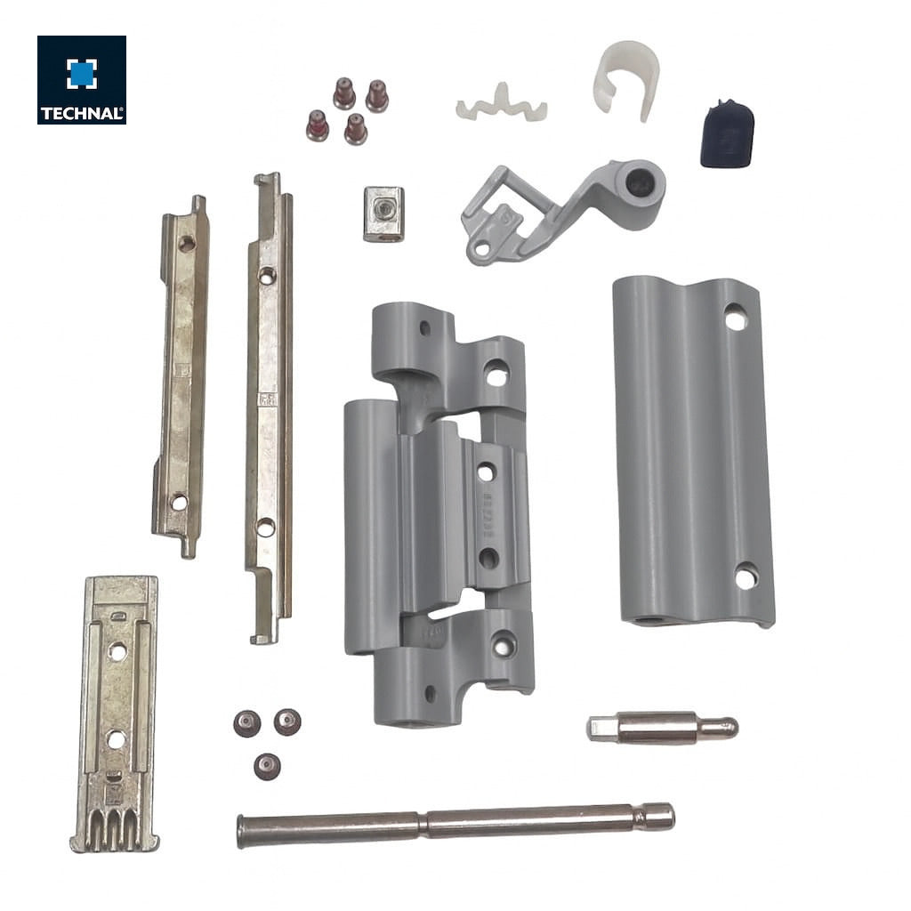 Industrial OB hinge TECHNAL TT480 silver XFit, Saphir FX