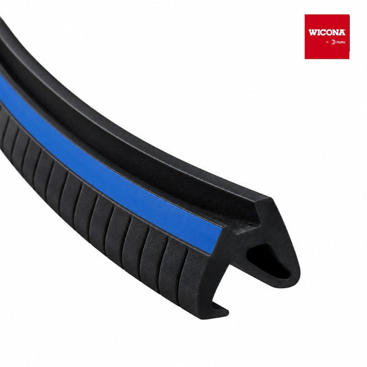 Junta de acristalamiento WICONA W4010015 de 5 mm en negro para ventanas, puertas y fachadas de aluminio