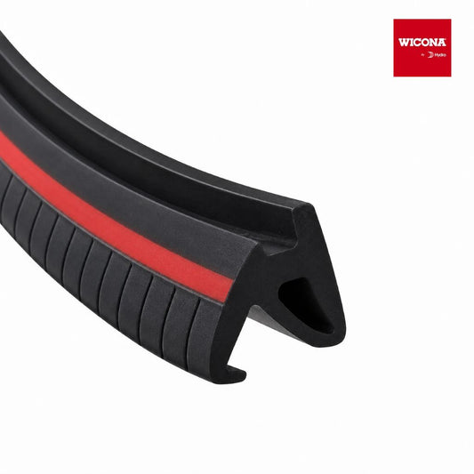 Junta de acristalamiento WICONA W4010016 de 6 mm en negro para ventanas, puertas y fachadas de aluminio