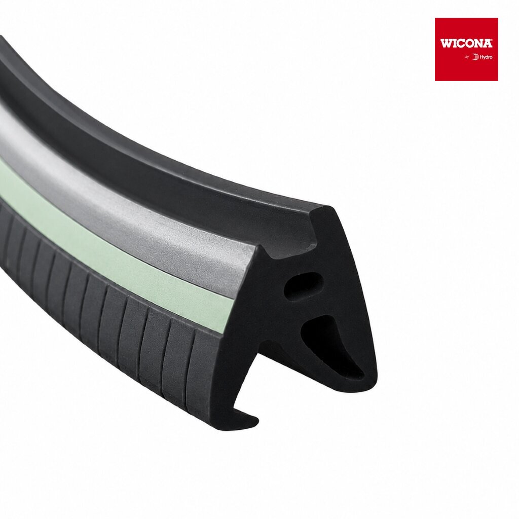 Junta de acristalamiento WICONA W4010017 de 7 mm en negro para ventanas, puertas y fachadas de aluminio